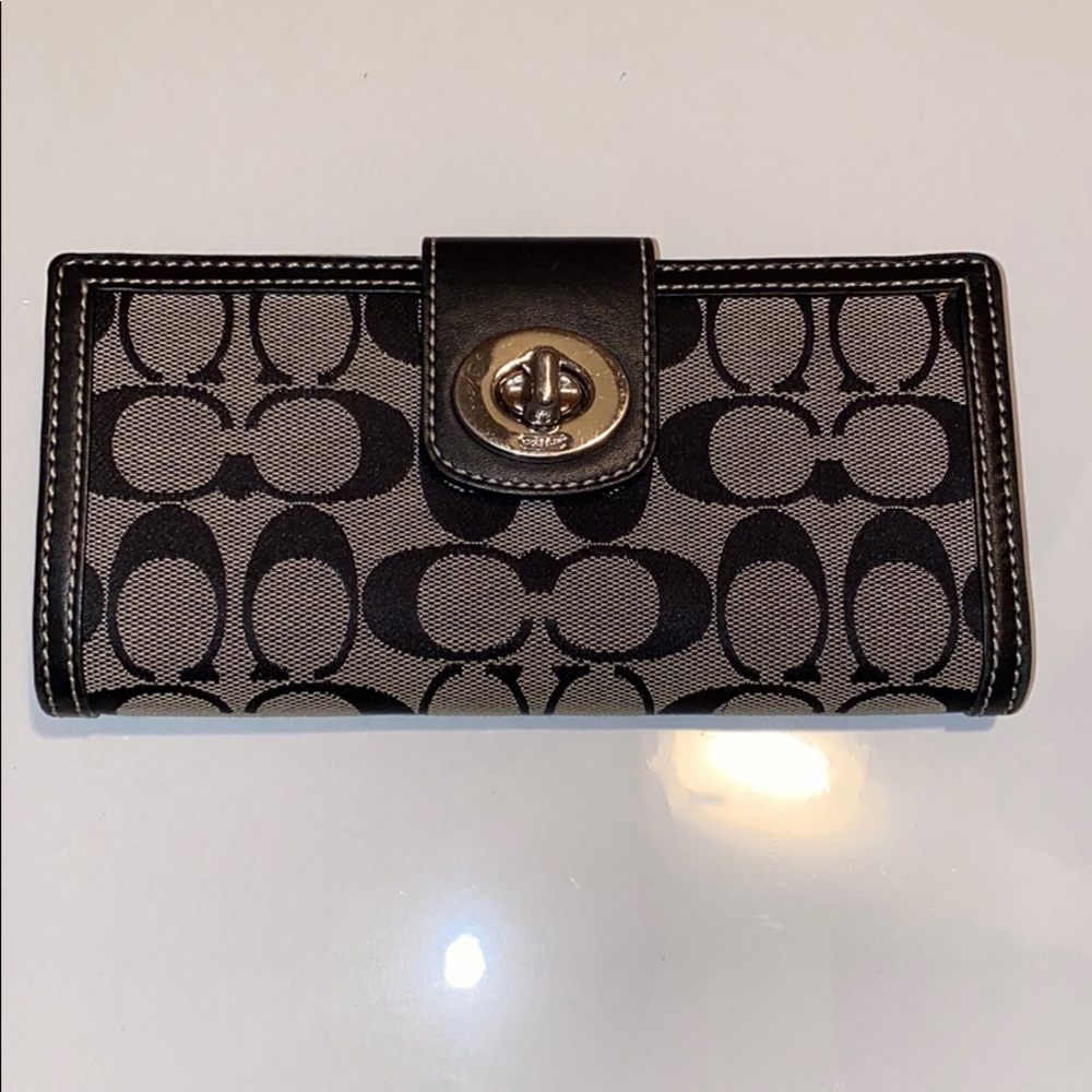 Coach Black and Grey Wallet